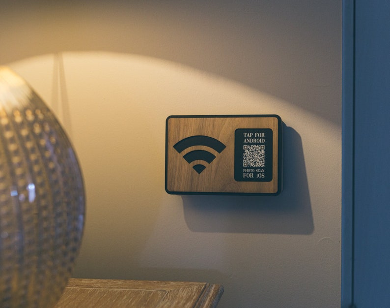 Walnut NFC Tag Wifi Auto Connect to QR Wifi Tap Etsy UK