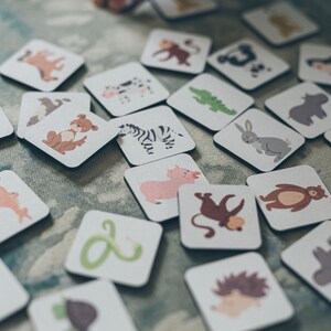 Juguetes de madera Montessori, juego de memoria de animales para aprender, tarjetas de madera para combinar para niños pequeños, preescolares, educación en el hogar, juguetes sensoriales para niños