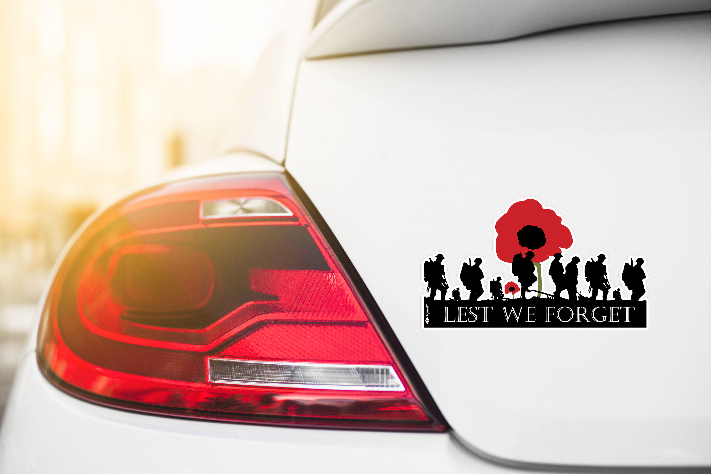 Buy Lest We Forget Remembrance Day Sticker Poppy Flower FREE 1st