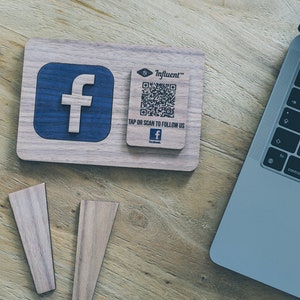 Follow us on Facebook - 3D-NFC stand-Customer engagement-Brand awareness-Follow us-Marketing-Social media