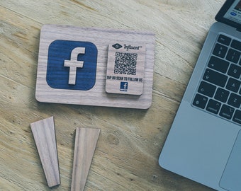 Síguenos en Facebook - Stand 3D-NFC-Compromiso con el cliente-Conocimiento de marca-Síguenos-Marketing-Redes sociales