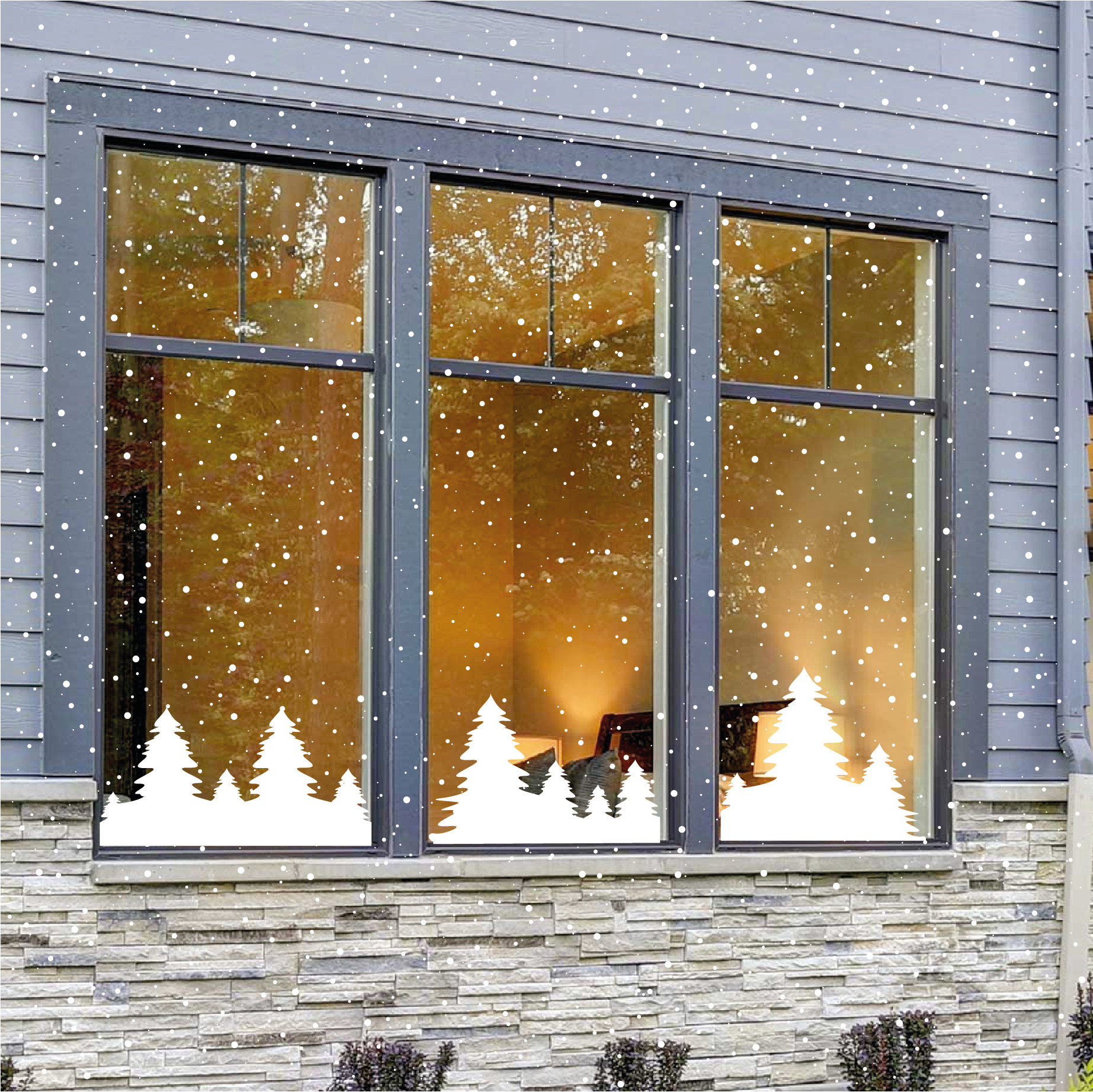 Inreeme Vetrofanie Natalizie per Finestre 192 Pezzi - Adesivi Natalizi per Finestre Riutilizzabile, Vetrofania Natale per Vetrine Rimovibile, Decorazioni Natalizie Addobbi Natalizi per Casa e Negozi