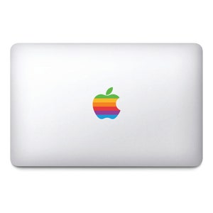 Retro Logo MacBook Stickers on clear vinyl Laptop stickers MacBook Decal self adhesive vinyl stickers image 1