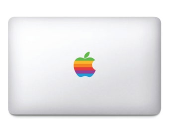 Retro Logo Macbook Stickers on clear vinyl | Laptop stickers | Macbook Decal - self adhesive vinyl stickers