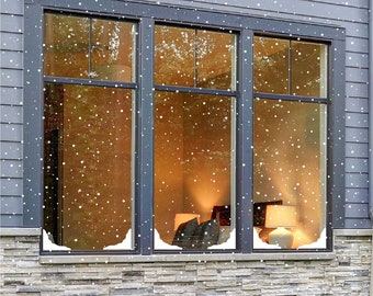 Pegatinas para ventanas reutilizables navideñas / Adhesivos estáticos, decoración de ventanas de invierno, decoración de ventanas navideñas