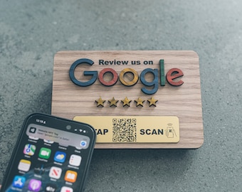 Tap & Review: 4D NFC Google Review Stand with QR Code - Elevate Your Business Feedback!