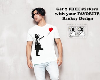T-shirt Banksy Pulp Fiction - Art Urbain Graffiti En Coton - Taille Homme