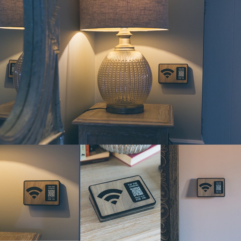 Walnut NFC Tag Wifi Auto Connect to QR Wifi Tap Etsy UK