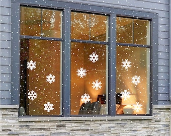 Pegatinas de ventanas reutilizables de Navidad / Cling estático, decoración de ventanas de invierno, decoración de ventanas de Navidad