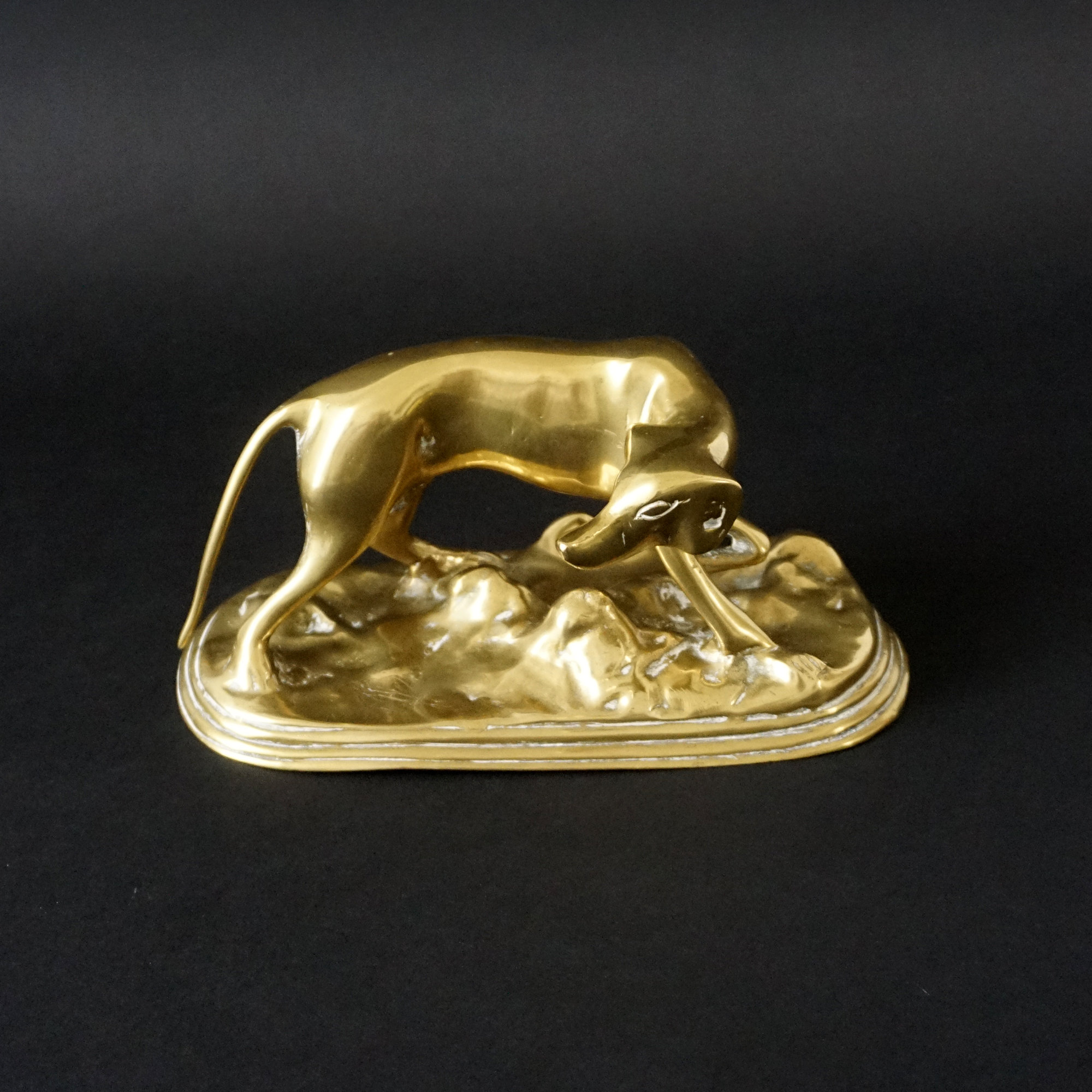Polished Brass Pointer Dog Figurine