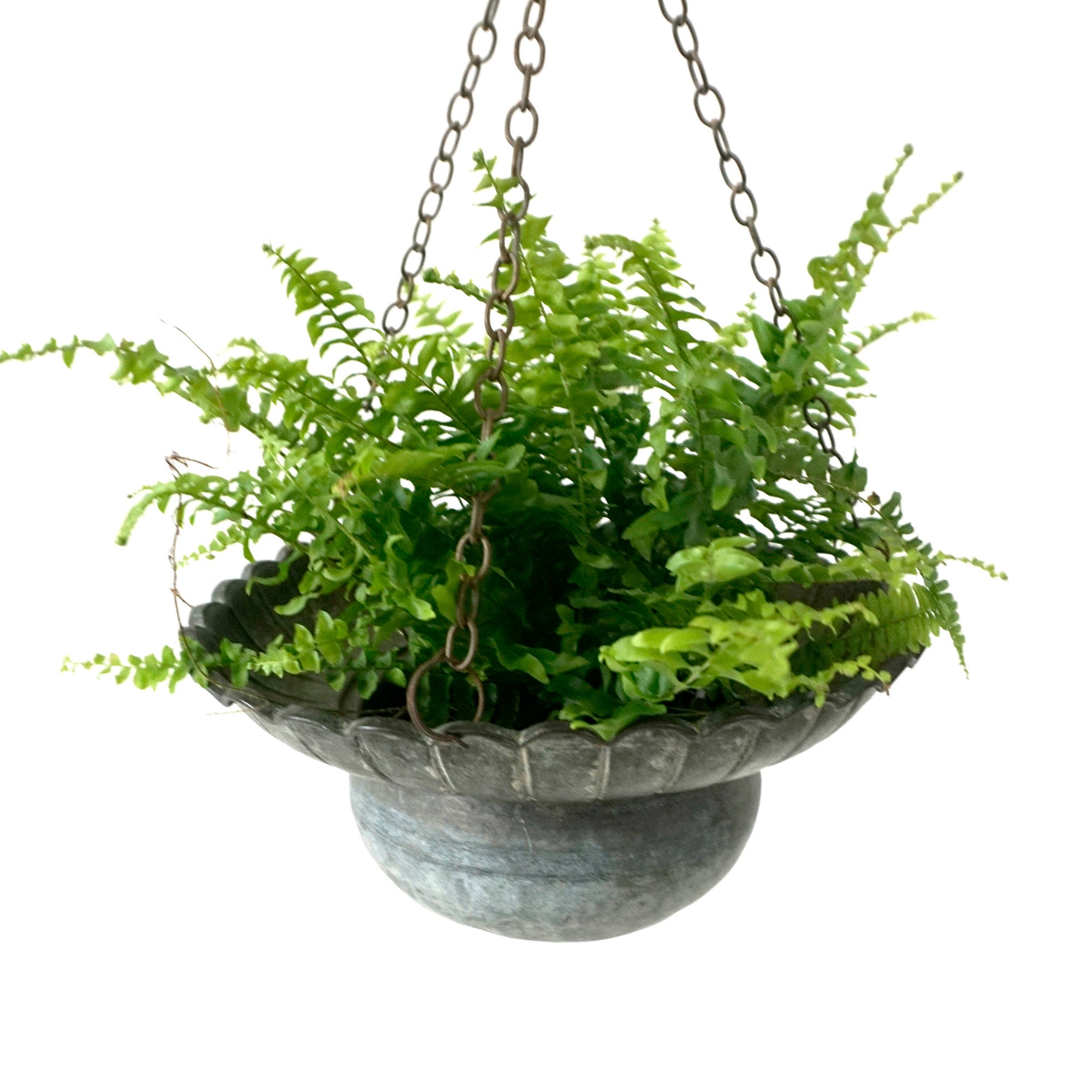 Antique Metal Hanging Planter