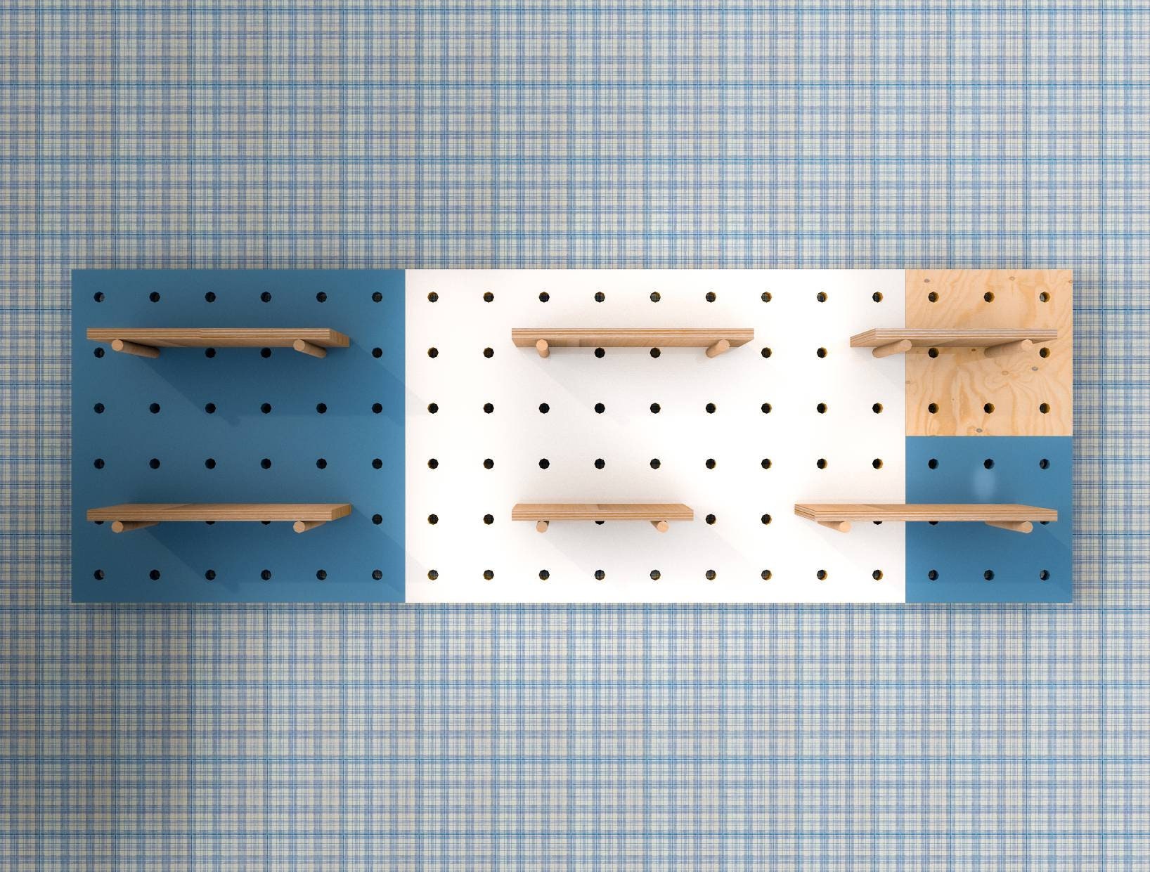 Juego de cuatro pegboards. Pared pegboard decoración Etsy