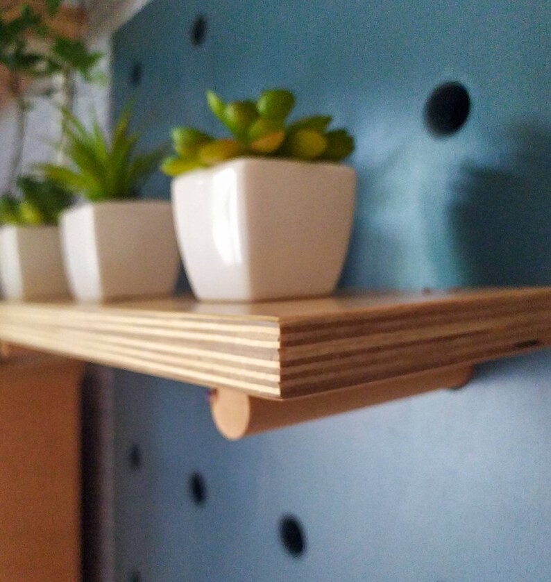 Pegboard organizer plywood peg board shelf. Set of three Etsy