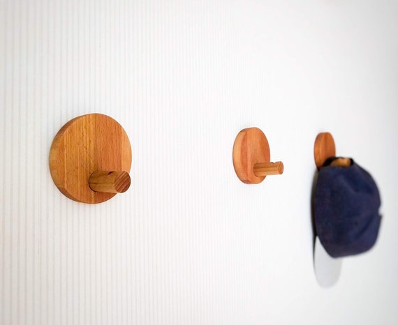 Wooden Wall Hooks Wooden Decorative Hooks Modern Wall Hooks Etsy