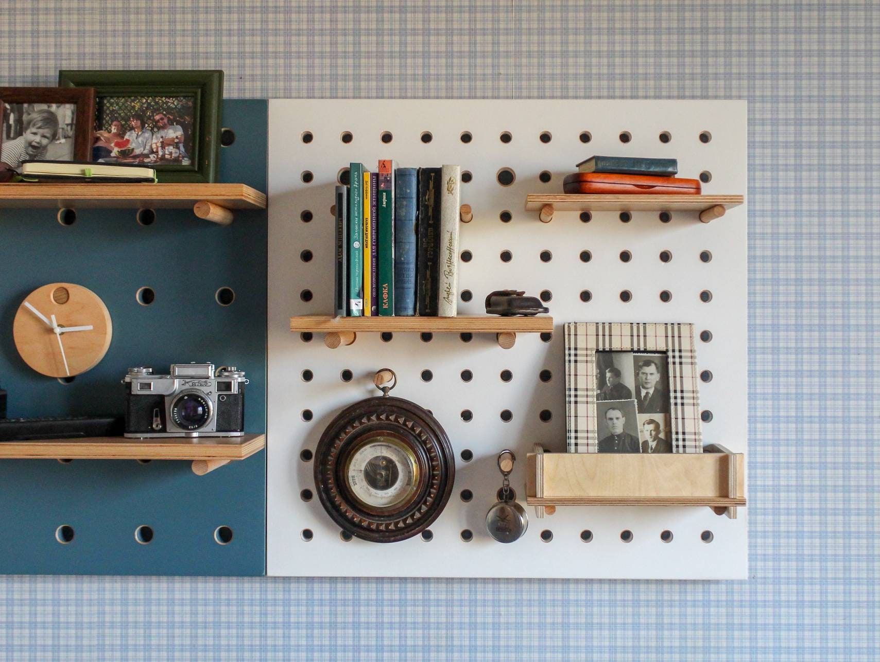 Set of two pegboards. Pegboard wall pegboard decor plywood Etsy