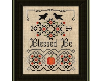 Blessed Be Cross Stitch Chart, PDF