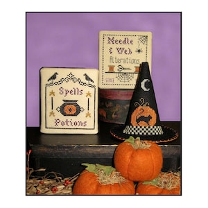 Cross Stitch Pattern,  Witches Hat, Instant Download