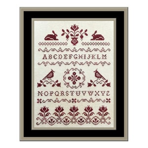 Cross Stitch Chart - &quot;Emma&#39;s Garden&quot; - Instant Download