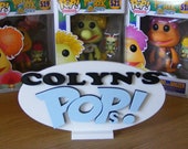 Custom Funko Pop Figure Name Tag - Funko Pop Display Wall Stand - Funko Pop Shelves - Funko Display Stand - Custom Pop Vinyl - Funko Custom