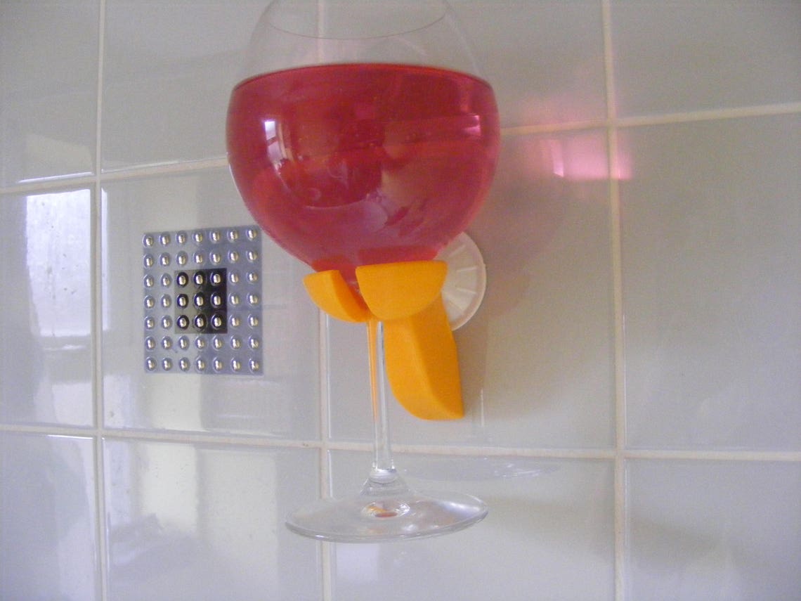 Bathtub Shower Wine Glass Holder Shower Wine Holder Etsy