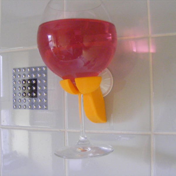 Bathtub shower Wine Glass Holder - shower wine holder - Wineglass bathtub tray - bathtub wine holder - bathtub caddy - bath wine holder