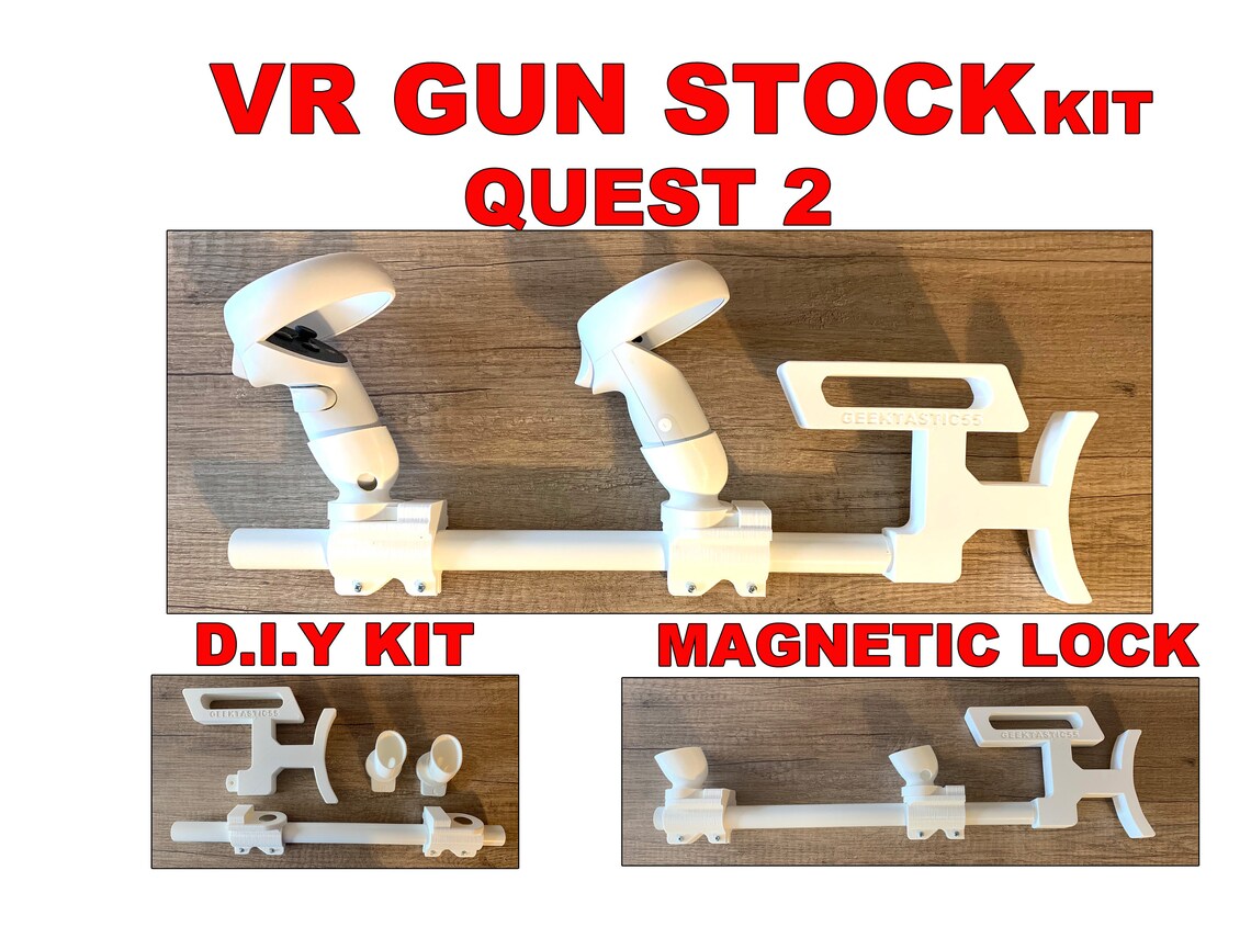 VR Gun Stock fits Oculus Quest 2 touch controllers. Onward Gun Etsy