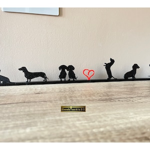 Dackel Silhouette Ornament Geschenk für Hundeliebhaber oder Hundezüchter | Dackel Liebhaber Geschenk Kunst | Unikat Daxies, Daxies, Daxies, Daxies, Daxies, Daxies, Daxies.