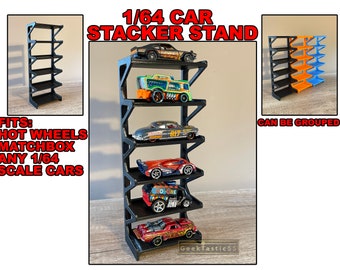 Présentoir pour Hot Wheels | EMPILEUR DE VOITURES pour Boîtes d'allumettes Voitures de collection | Peut contenir 6 voitures | Présentoir peu encombrant |  Etagère pour voiture 1:64. TOMICA