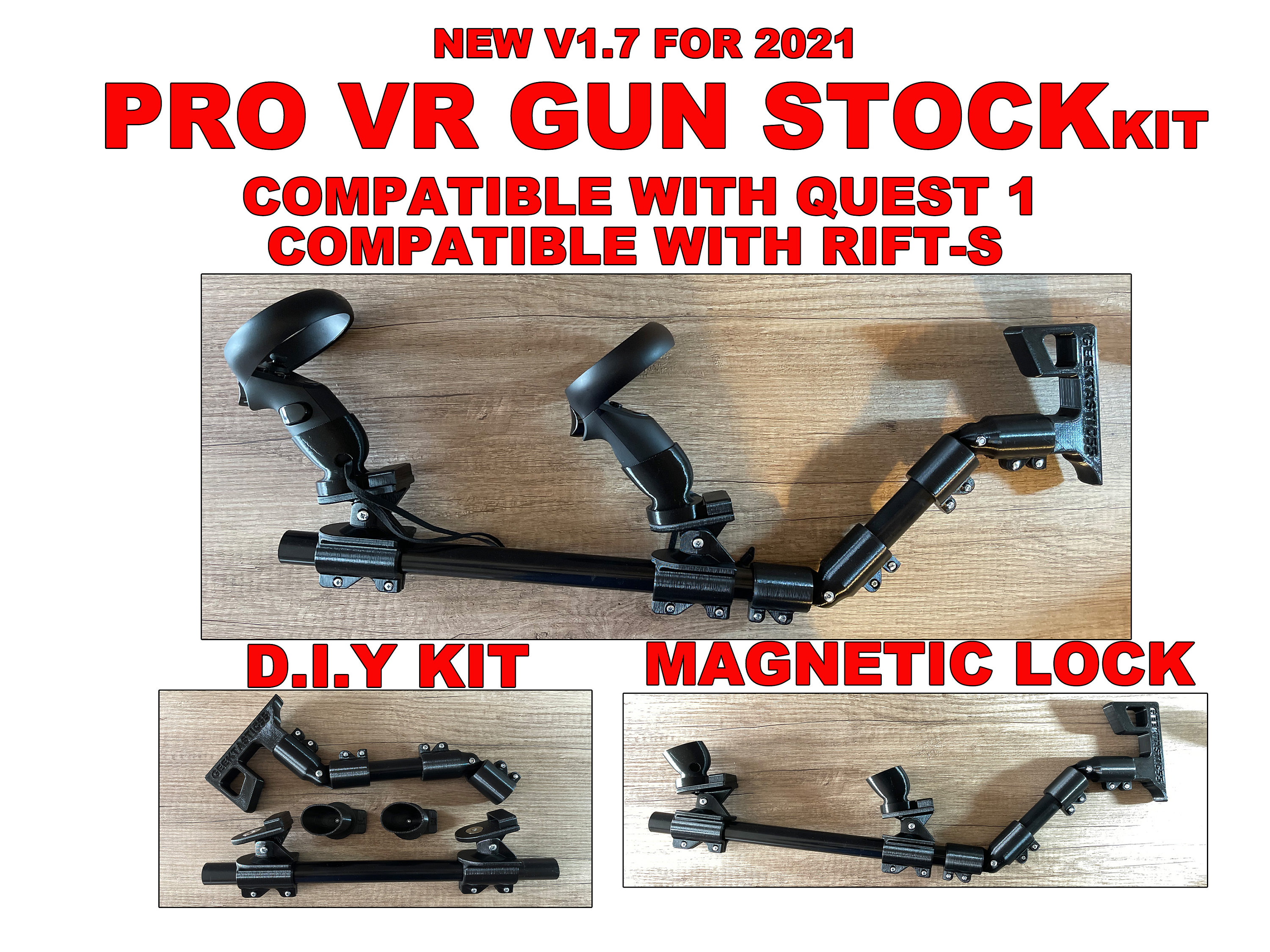 smerte Duke skinke VR Gun Stock PRO Fits Oculus Quest 1 and Rift S Touch - Etsy