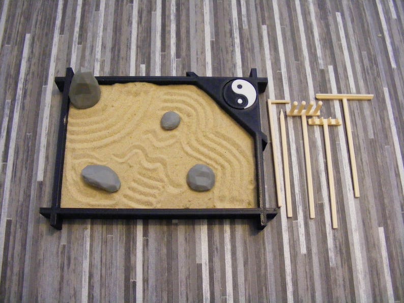 Mini Zen Garden Tabletop Zen Garden Kit Sand Garden Etsy Australia