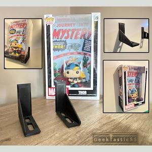 Funko Pop Comic cover Compatible wall mount Display Stand - Comic Funko Pop Compatible Display - Collectors figure vinyl wall stand.