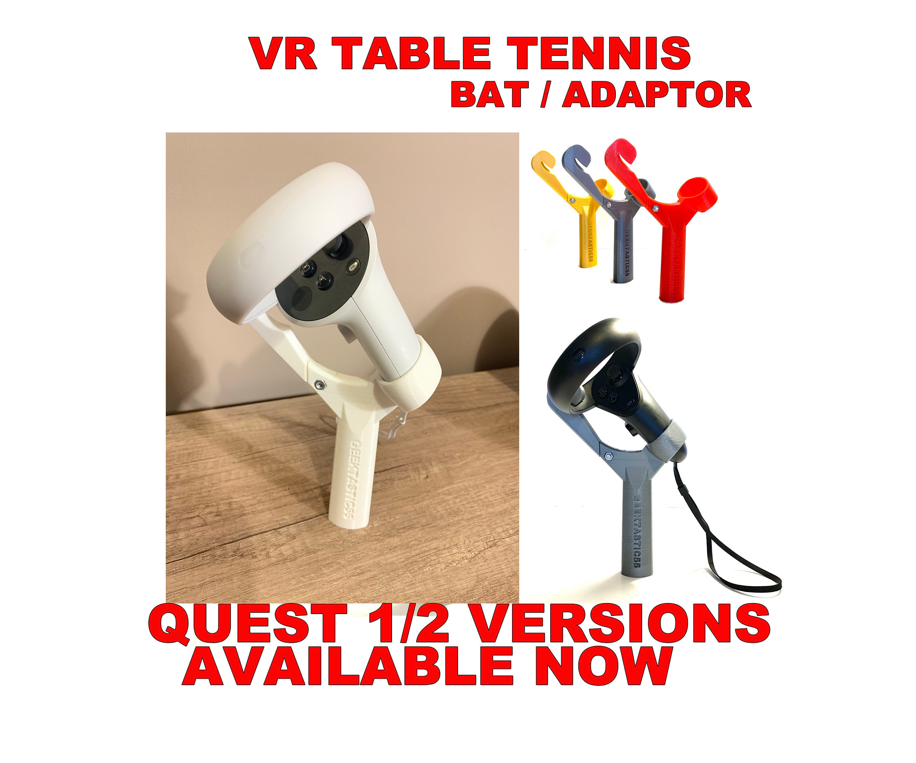 Oculus QUEST 1 OR 2 Table Tennis Bat Pro adaptor. Fits Oculus Etsy