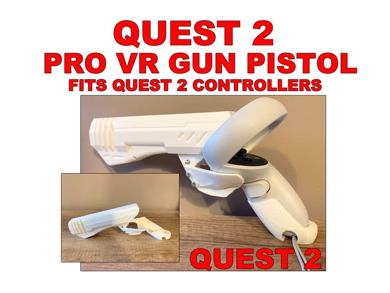 QUEST 2 VR Gun Pistol Grip pro fits Oculus Quest 2 controllers Etsy