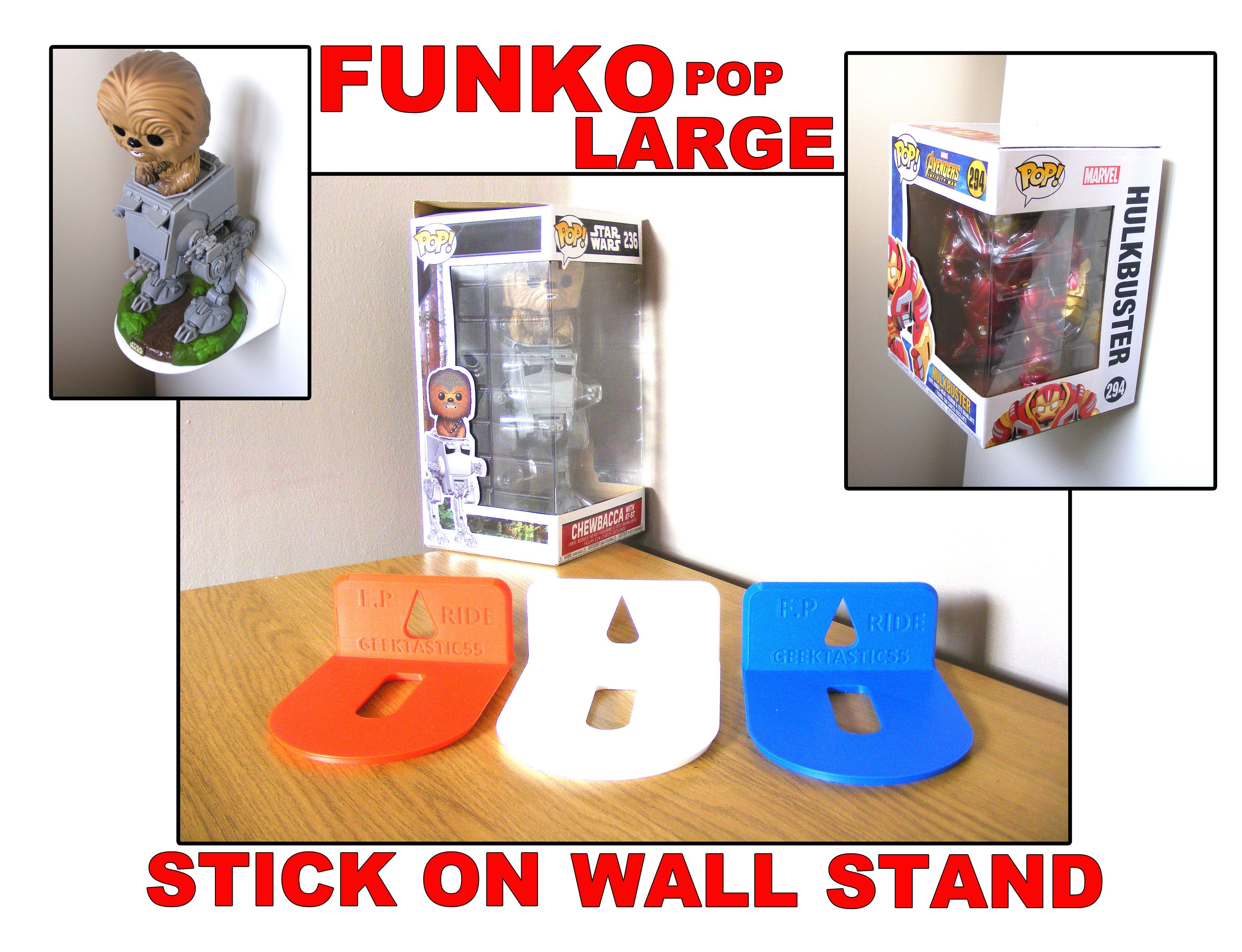 Support mural surdimensionné Funko Pop Figurine Funko Pop personnalisée Funko  Pop Shelves Funko Display Stand Vinyle Pop personnalisé Funko Custom -   France