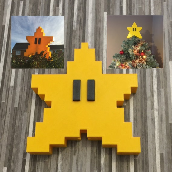 Retro Super Mario Star Tree Topper This 8bit Christmas Retro Super Mario Star Tree Topper This 8bit Christmas