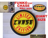 Funko Pop Chase wall sign. Chase funko custom stand. stick to wall. funko display stand