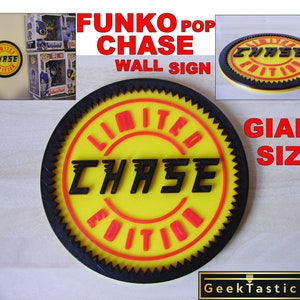 Cartel de pared de Funko Pop Chase. Soporte personalizado Chase funko. pegarse a la pared. Soporte de visualización funko imagen 1