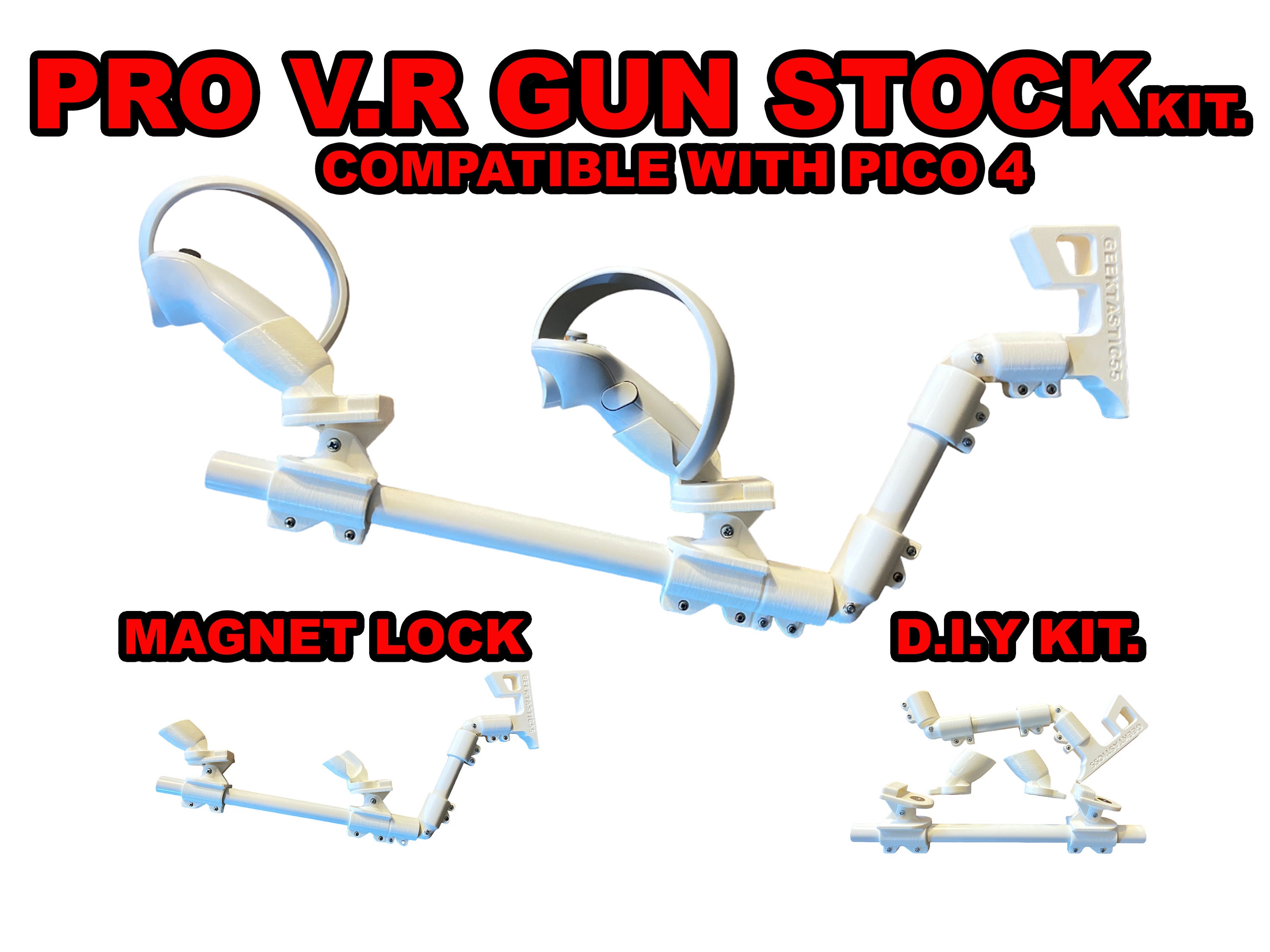 VR Gun Stock Pro Fits Pico 4 Controllers. Gunstock for VR. DIY Etsy UK