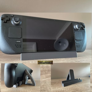 Steam Deck Compatible Stand / dock. Will fit all STEAMDECKS. Professional display stand. Compatible steam deck desk mount or holder.