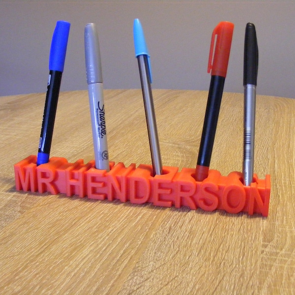 Personalised Pen Holder - Teachers Pencil Pot - Desk Pen Pot - Personalised Teacher Pen Pot - Teachers Gifts - Custom Pen Holder