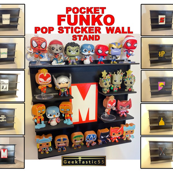 Funko Pop Advent Calendar wall stand - xmas Funko Pop Display Stand - Funko Display Stand - Custom Funko Pop Figure - Funko Custom|geek gift