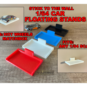 Aufsteller für Hot Wheels | Wandhalterung für Streichholzschachtel Sammlerautos | Spielzeugauto Floating Wandständer |  1/64 Miniatur Auto schwebendes Regal.