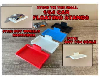 Display Stand for Hot Wheels | Wall Mount for Matchbox Collectable cars | Toy Car Floating Wall Stand |  1/64 Miniature Car Floating Shelf.