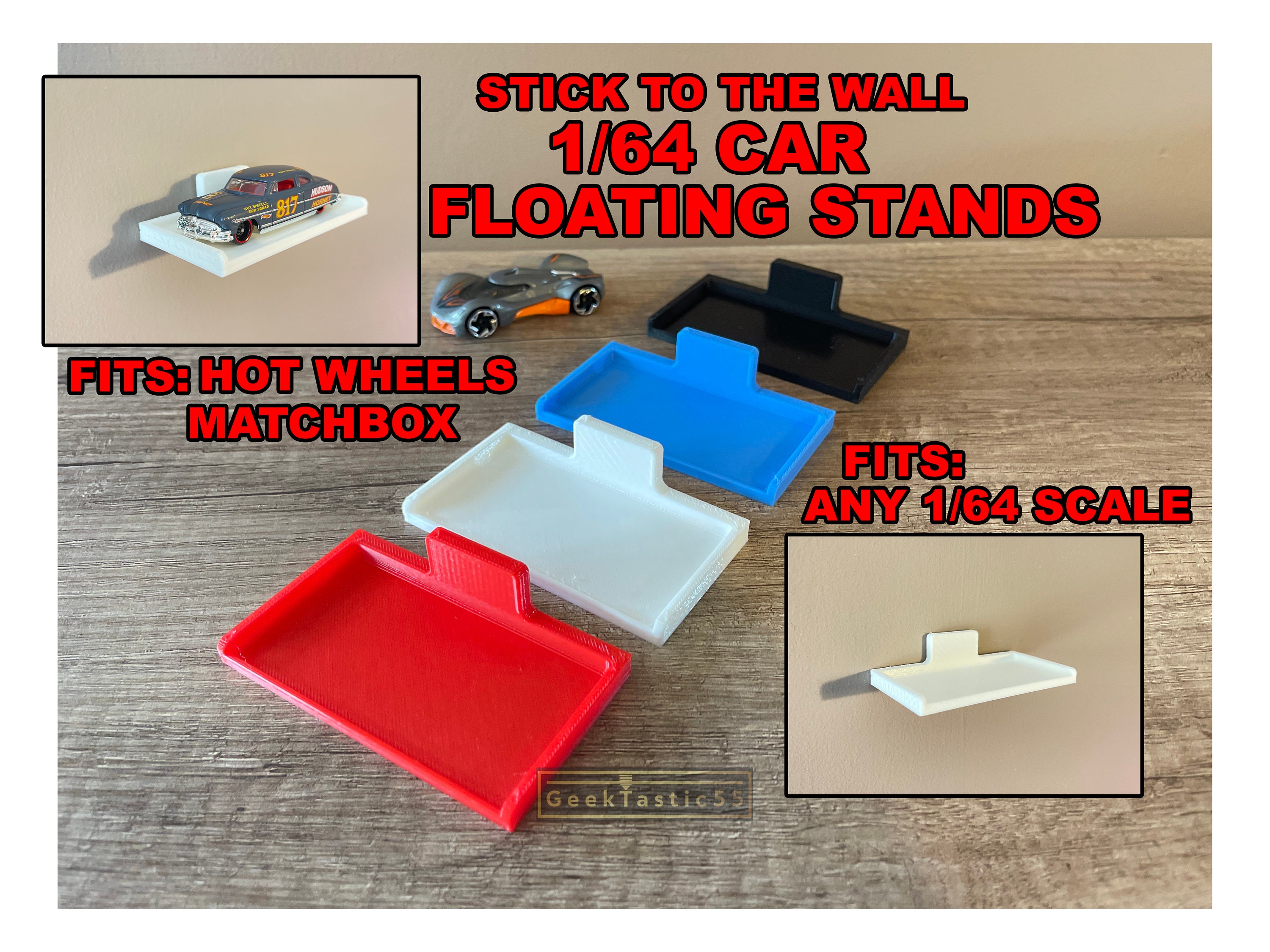 ［専用］Hotwheels DISPLAY STAND Horizontal Display Stand for 164 scale Hot Wheels cars — Wicked Brick