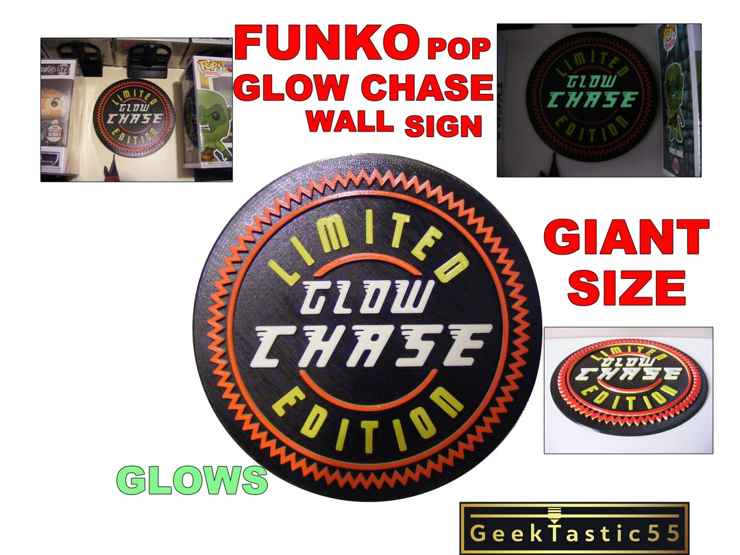 Funko Pop Glow Chase Wall Sign. Chase Funko Custom Stand. Stick to Wall ...
