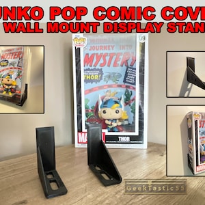 Funko Pop Comic cover wall mount Display Stand - Comic Funko Pop Display - Comic Cover Funko Display Stand - Custom pop vinyl wall stand.