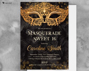 Masquerade Invites Etsy