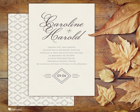 clean simple invitations traditional invitations classic etsy