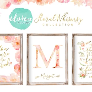Baby Girl Nursery Decor, Watercolor Nursery Art, Watercolor Nursery Decor, You Are So Loved, Watercolor Floral, Floral Watercolor Nursery