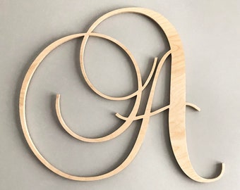 Wooden Letter Monogram for Nursery or Wedding - Single Letter Monogram for Baby, Girl or Boy Room - Large Wooden Letters - Wooden Initials